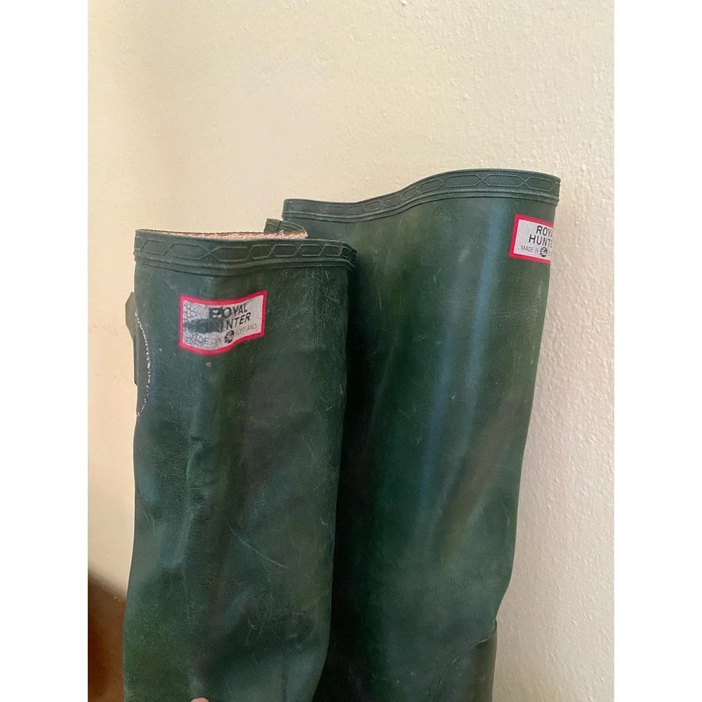 Vintage ROYAL HUNTER Wellingtons,  Made in Scotland, Hobnail, mens 10-11, EU  44